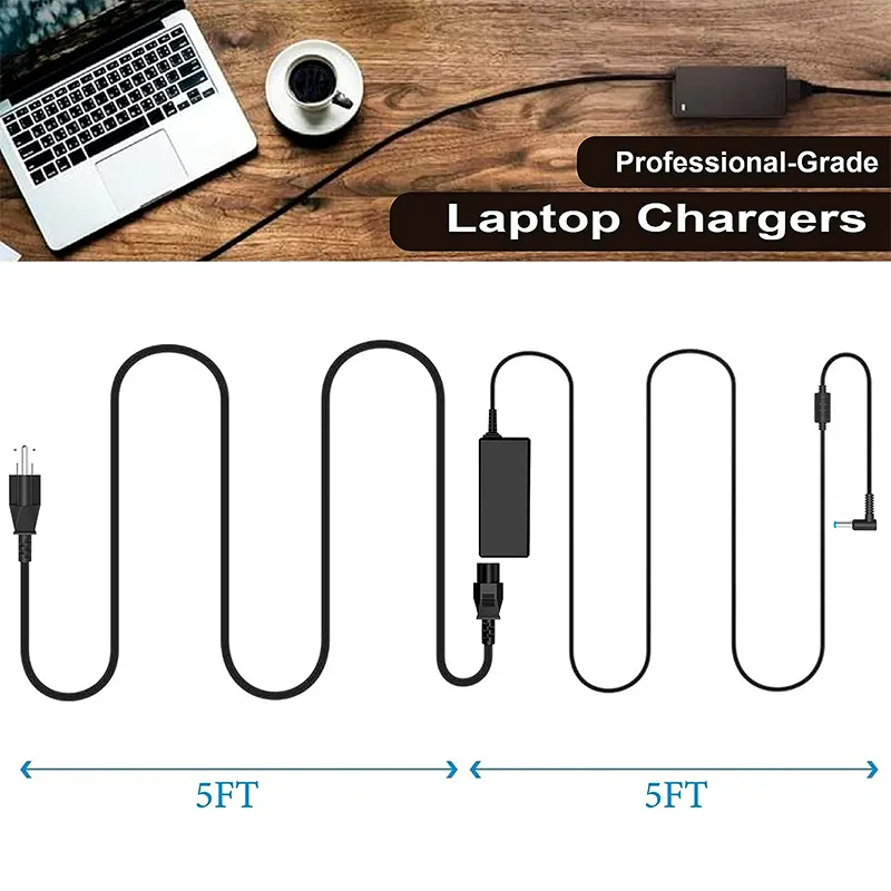 45W Charger for HP Laptops with Barrel Connector (4.5*3.0 mm Blue Tip) - Image 5