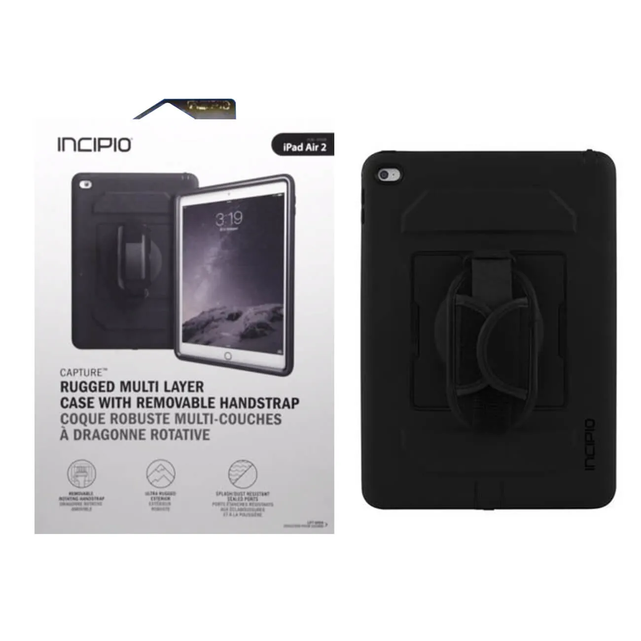 Apple iPad Air 2 (2015) Incipio Capture Case with Hand Strap - Black - Image 9