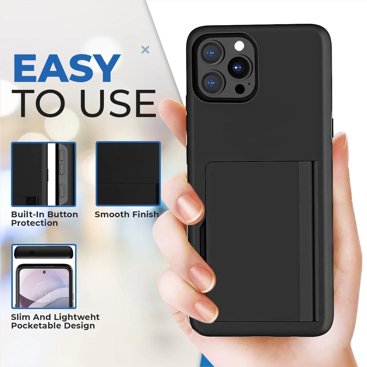 Apple iPhone 13 Pro Dual-Layer Wallet Case - Image 5