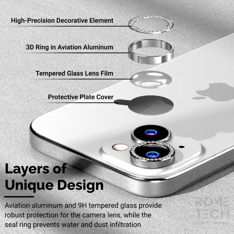 Apple iPhone 14 (2022) Camera Lens Protector Bling Diamond Lens - Image 3
