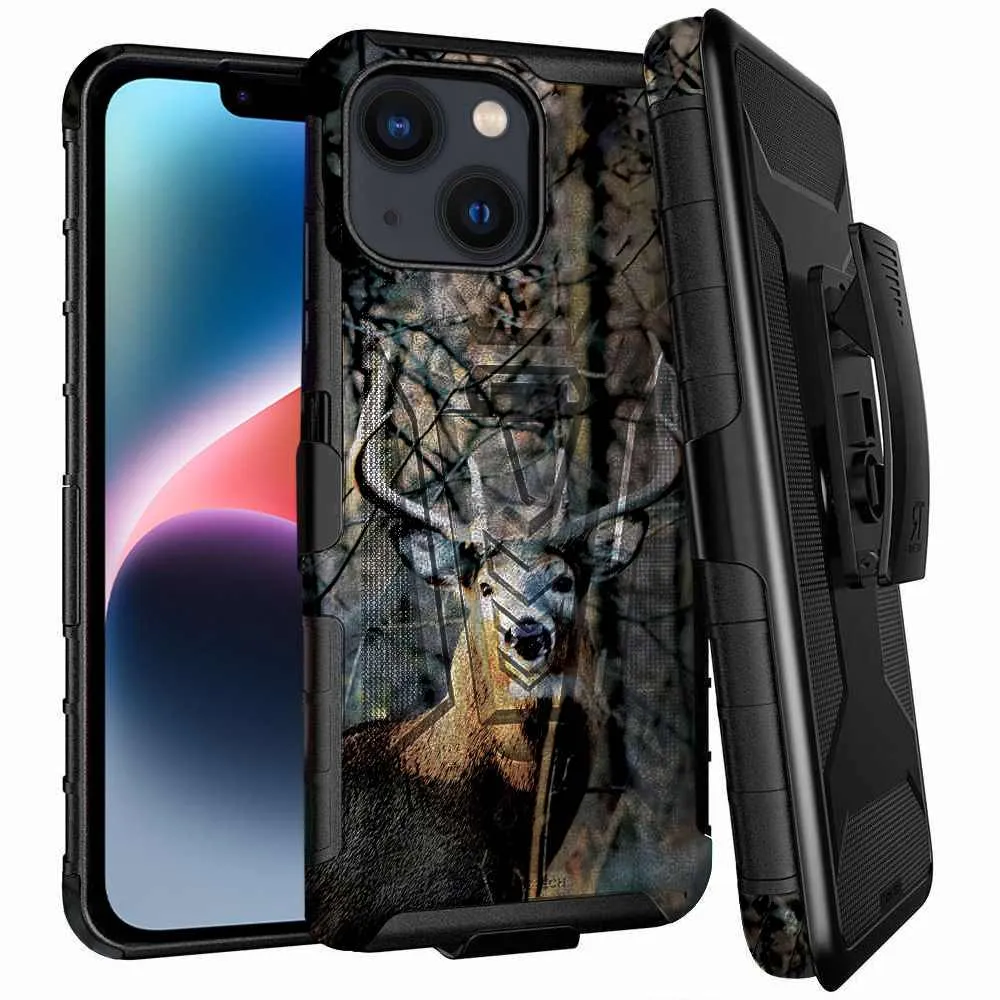 Apple iPhone 14 Plus Dual-Layer Holster Case with Kickstand - Image 8