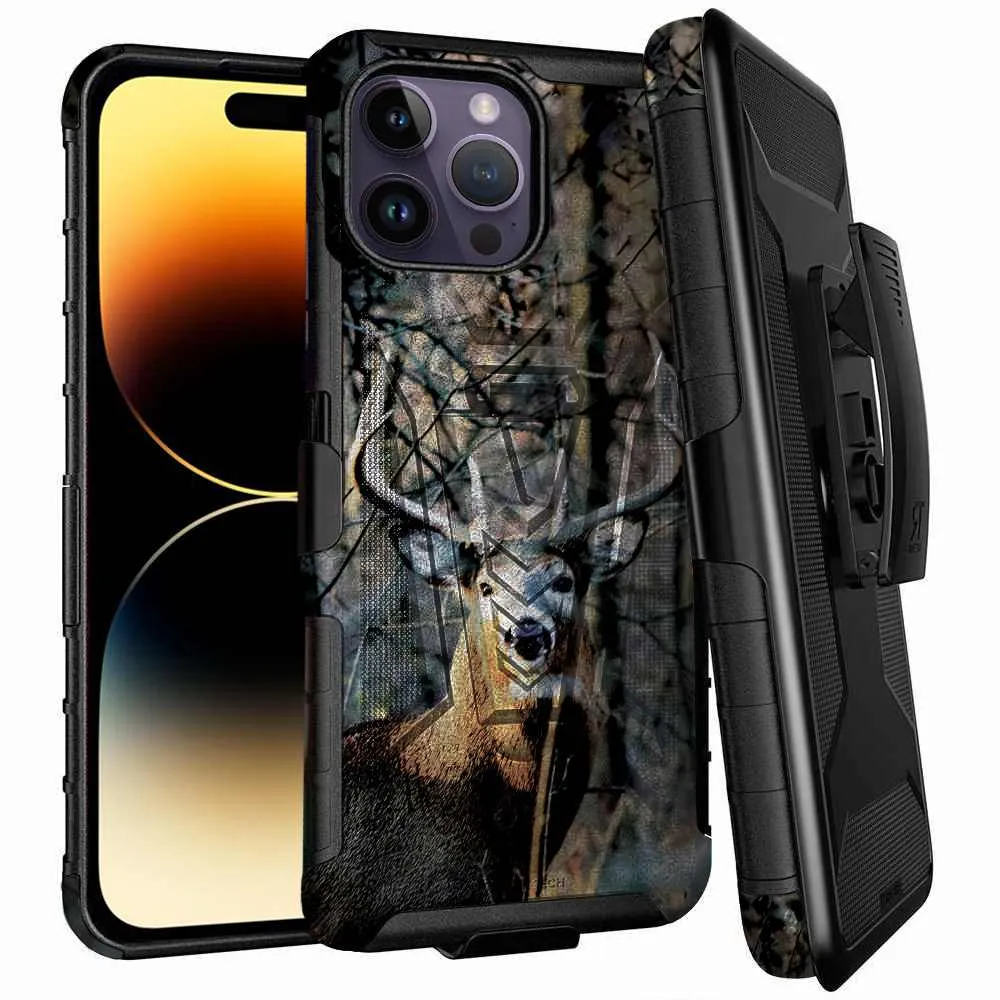 Apple iPhone 14 Pro Dual-Layer Holster Case with Kickstand - Image 8
