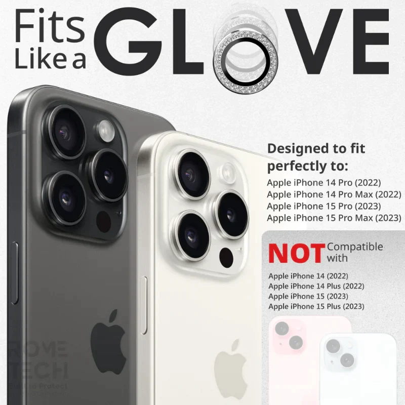 Apple iPhone 14 Pro Max (2022) Camera Lens Protector Bling Diamond Lens - Image 2