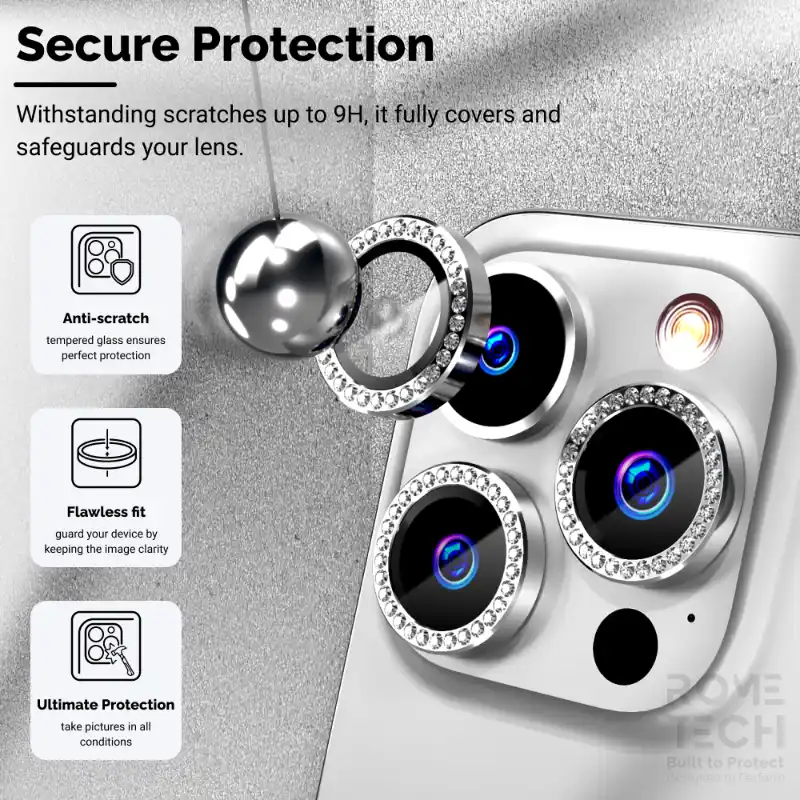 Apple iPhone 14 Pro Max (2022) Camera Lens Protector Bling Diamond Lens - Image 4