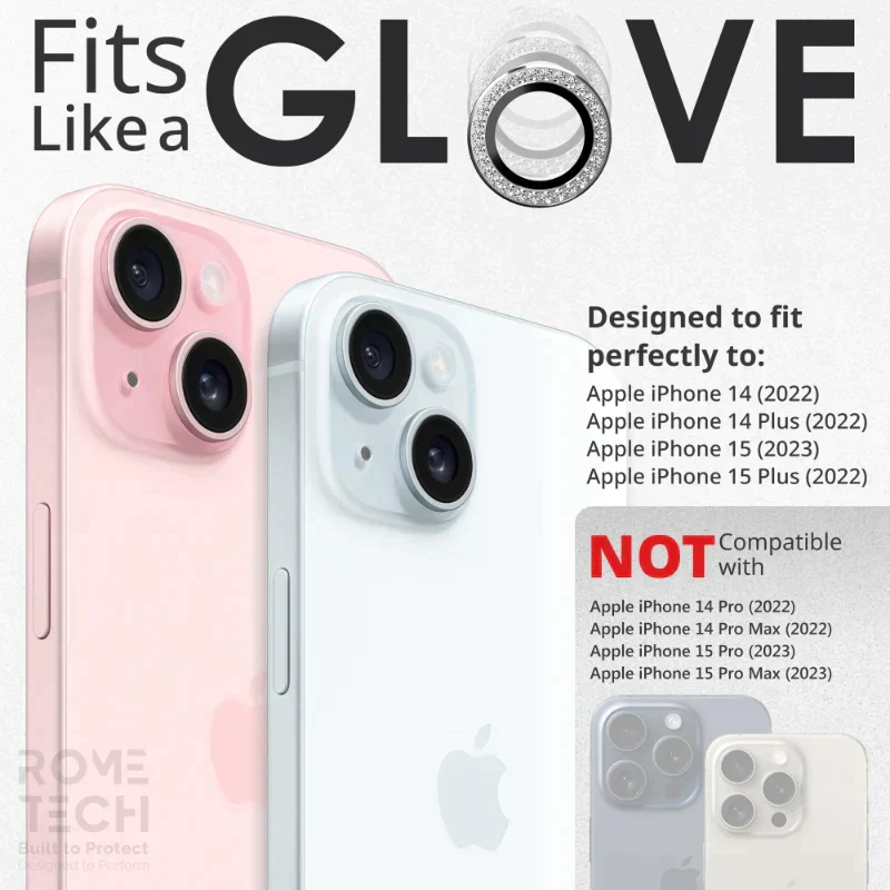 Apple iPhone 15 (2023) Camera Lens Protector Bling Diamond Lens - Image 2