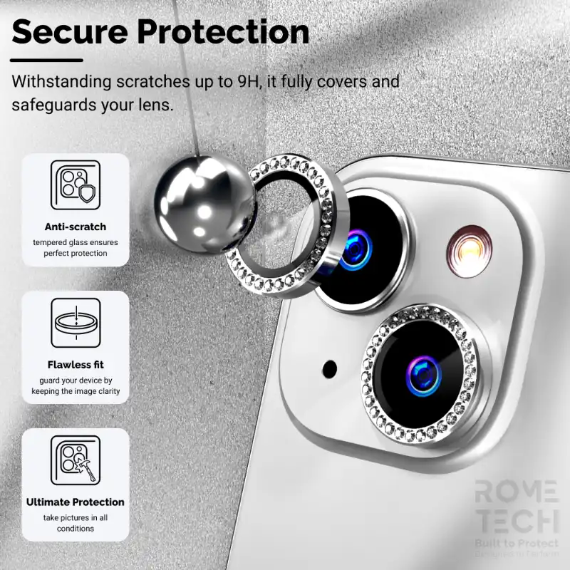Apple iPhone 15 (2023) Camera Lens Protector Bling Diamond Lens - Image 4