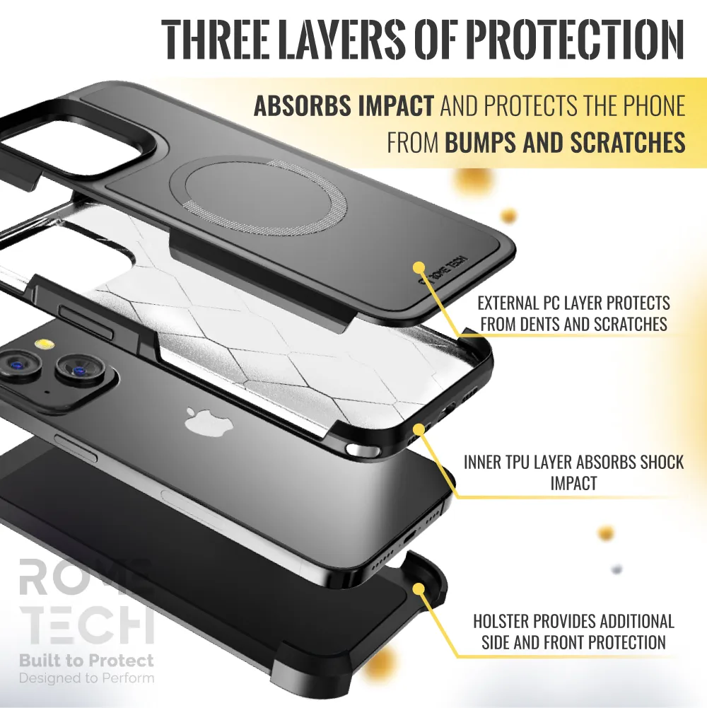 Apple iPhone 15 Plus Rugged Dual-Layer Holster Case with MagSafe - Image 3