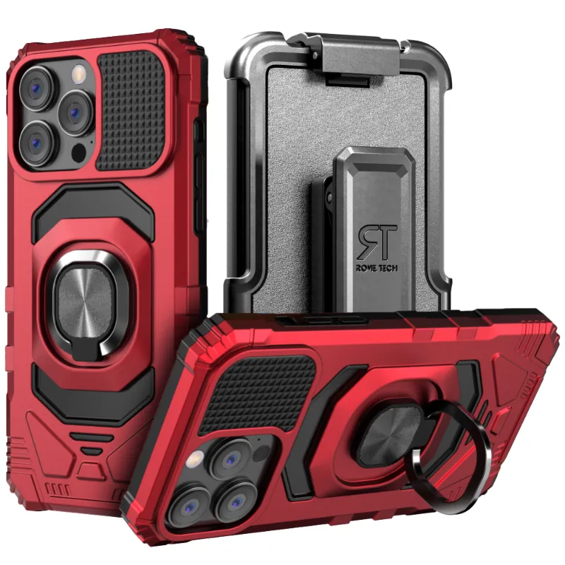 Apple iPhone 15 Pro Max Armor Magnetic Case with Ring & Magnetic Mount - Image 11