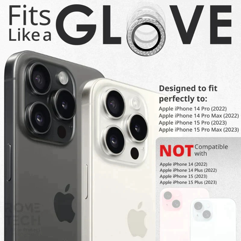 Apple iPhone 15 Pro Max (2023) Camera Lens Protector Bling Diamond Lens - Image 2