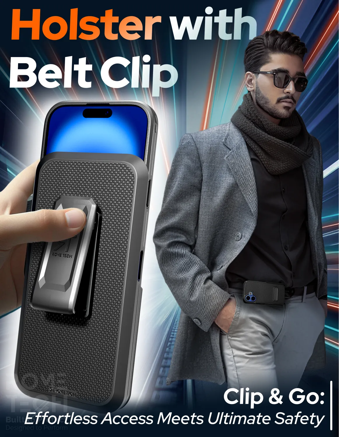 Apple iPhone 16 Magsafe Holster Phone Case With Belt Clip - Image 4
