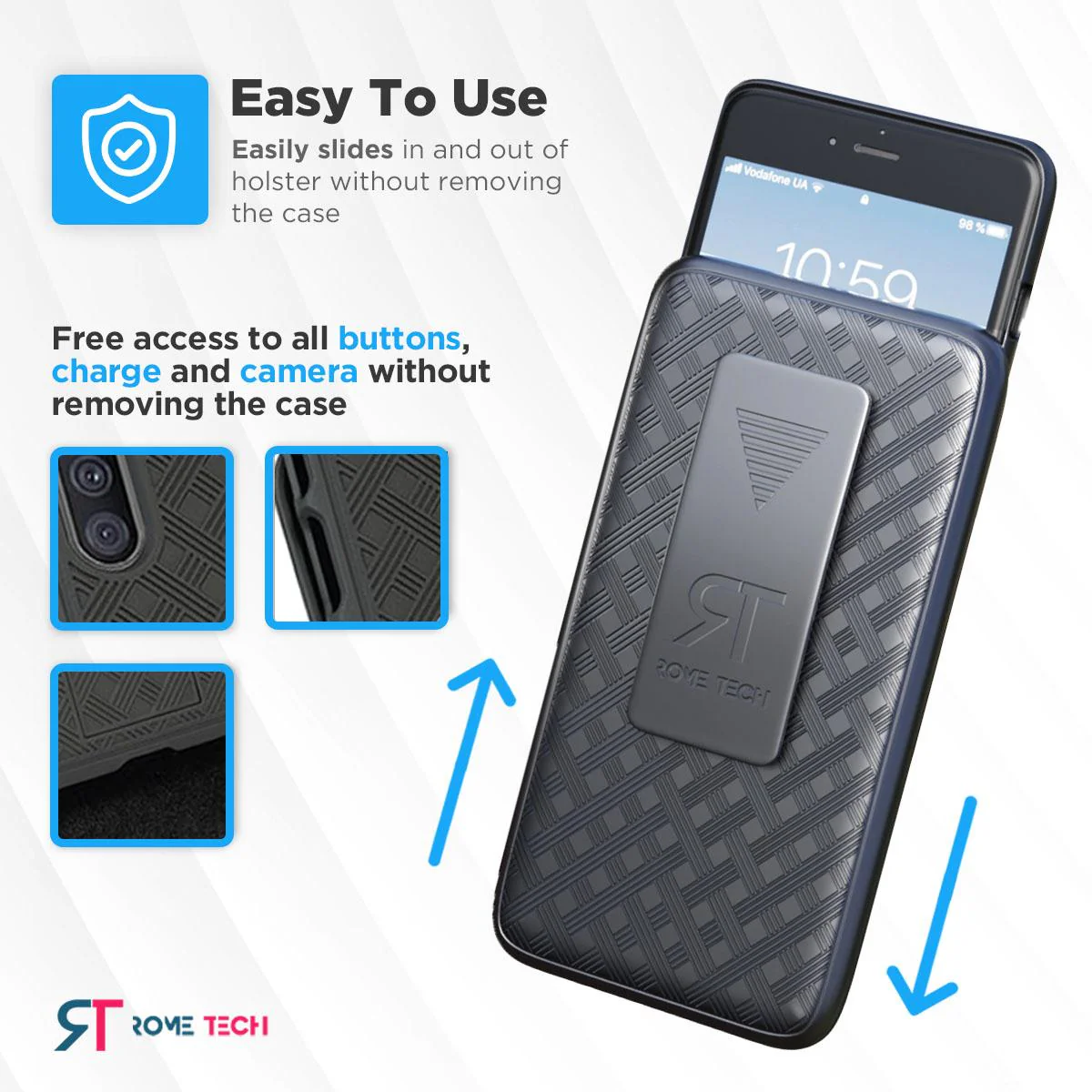 Apple iPhone 6 & iPhone 6s Belt Clip Holster Phone Case - Image 4