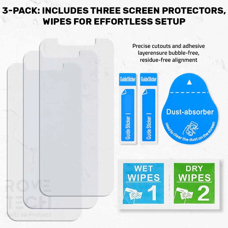 Apple iPhone 12 Screen Protector 3-Pack Tempered Glass - Image 5