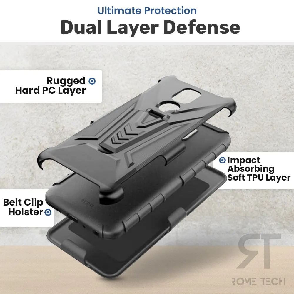 AT&T Motivate 2 / Cricket Icon 3 Dual-Layer Holster Case with Kickstand - Image 4