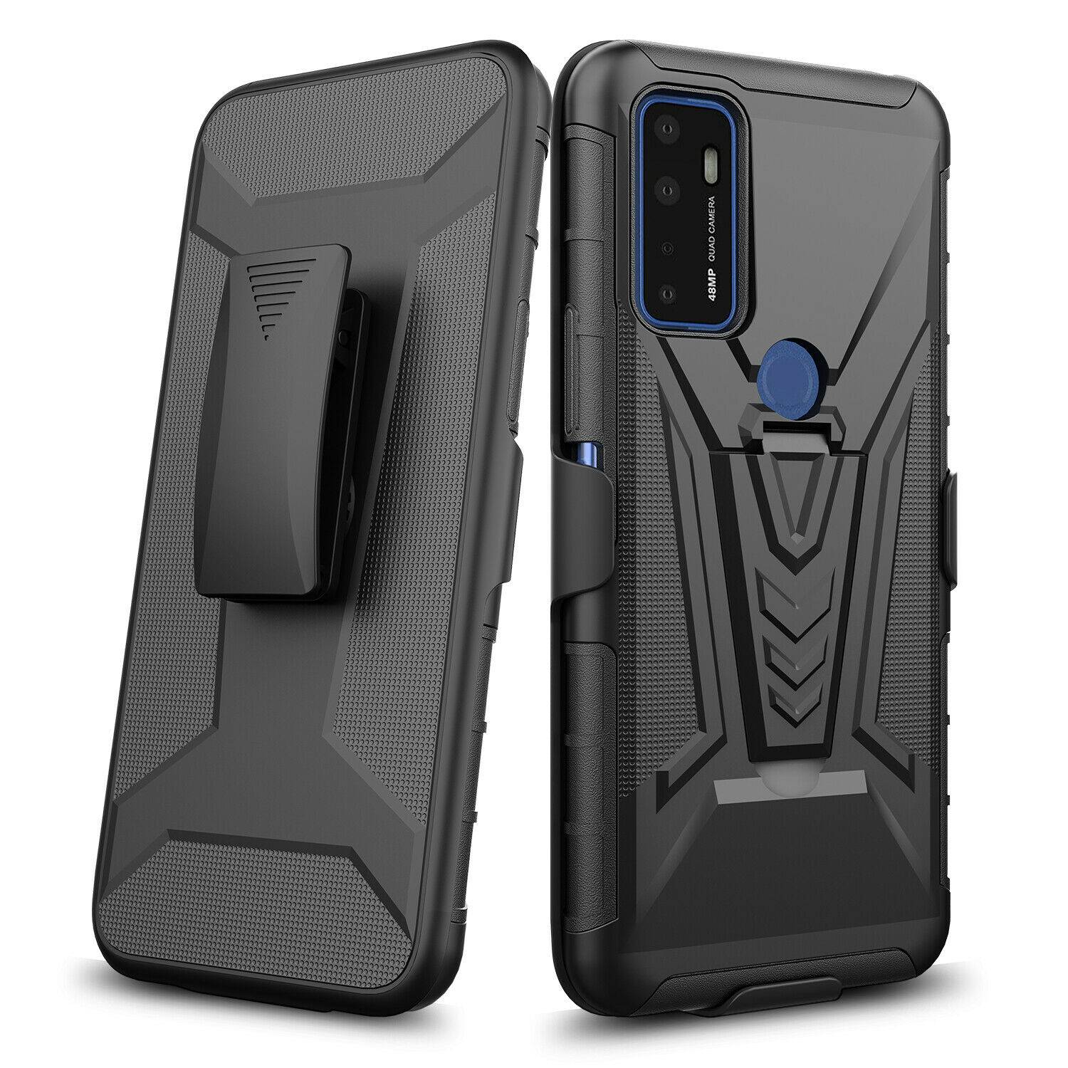AT&T Radiant Max 5G / Cricket Dream 5G Dual-Layer Holster Case with Kickstand