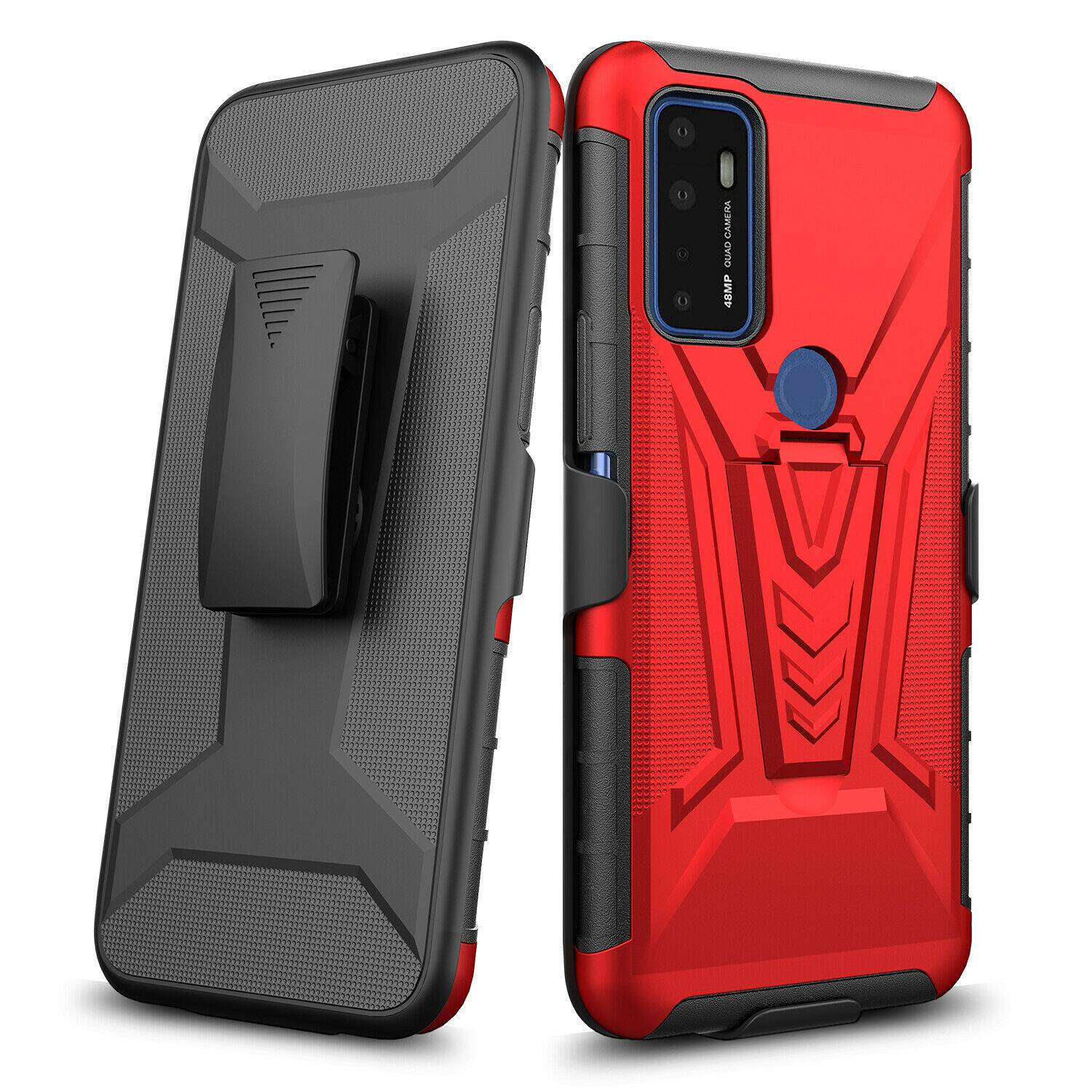AT&T Radiant Max 5G / Cricket Dream 5G Dual-Layer Holster Case with Kickstand - Image 3