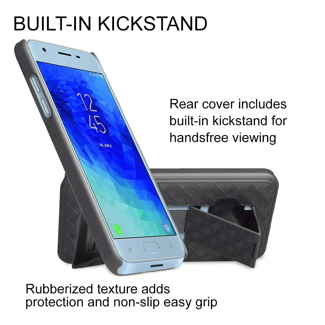 Samsung Galaxy J3 / J3V (3rd Gen 2018) Belt Clip Holster Phone Case - Image 4