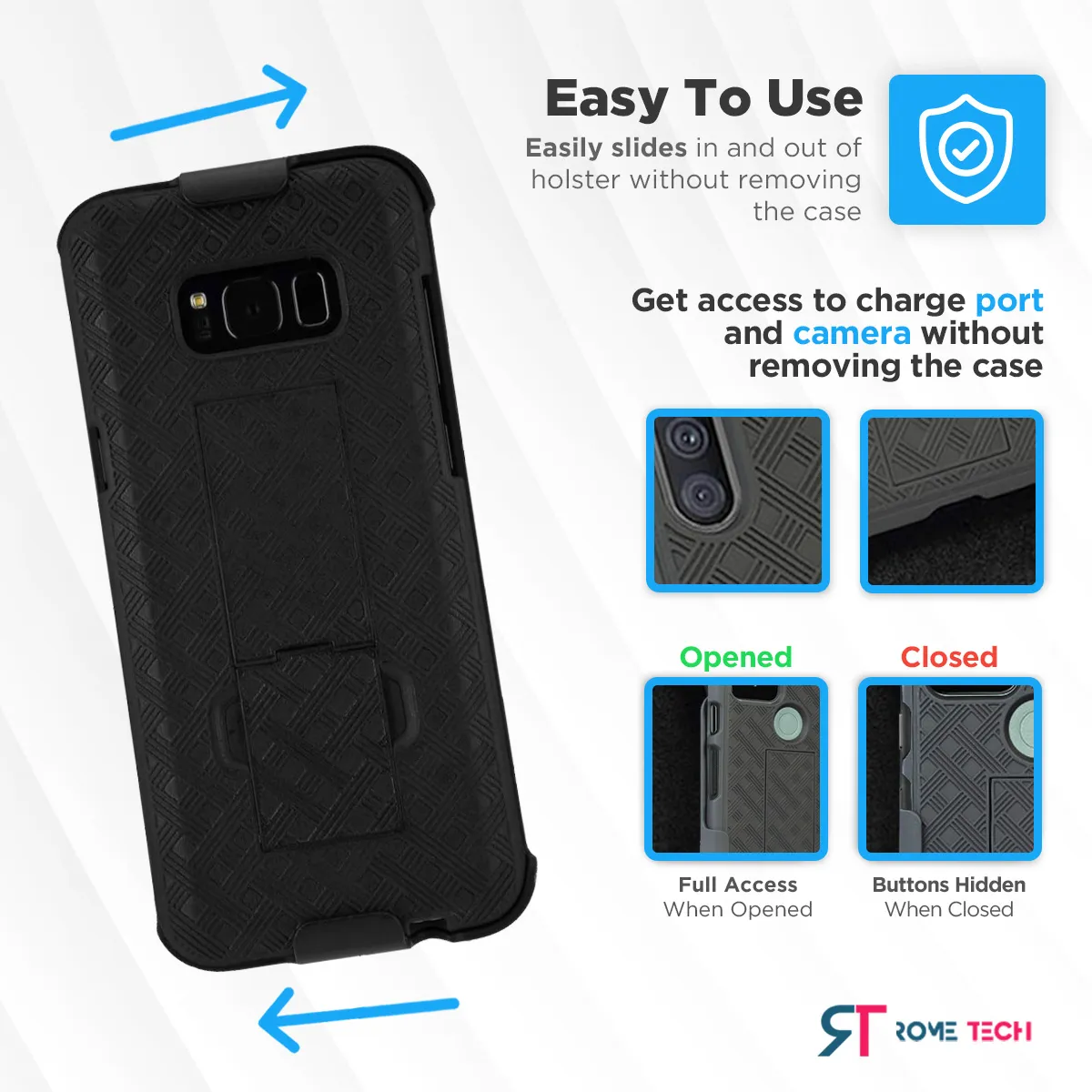 Samsung Galaxy S8 Plus Belt Clip Holster Phone Case - Image 4