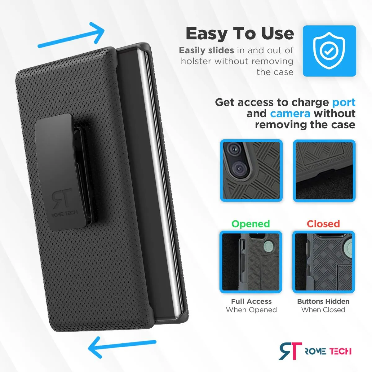 Samsung Galaxy S9 Plus Belt Clip Holster Phone Case (Side Open) - Image 4