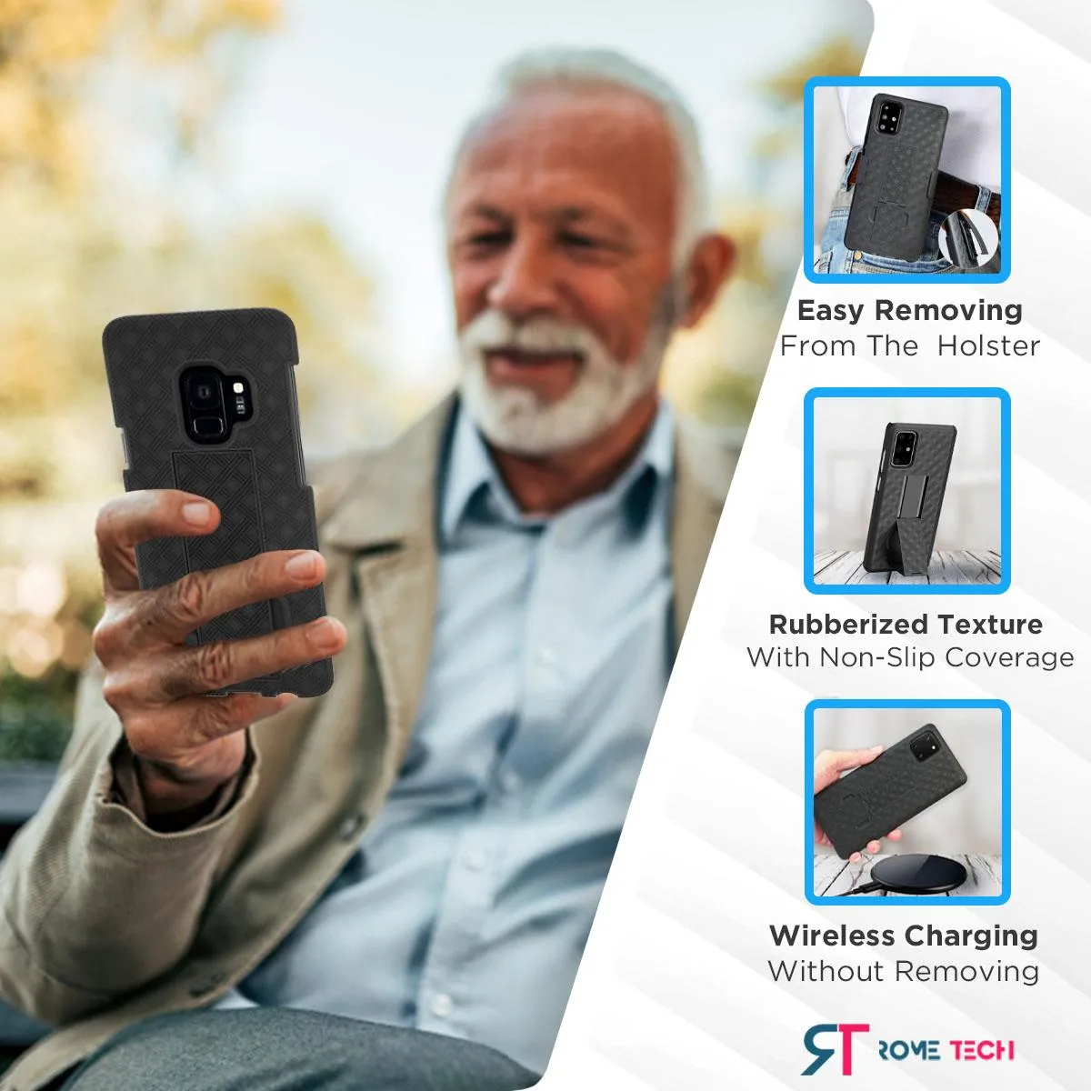 Samsung Galaxy S9 Plus Belt Clip Holster Phone Case (Side Open) - Image 6