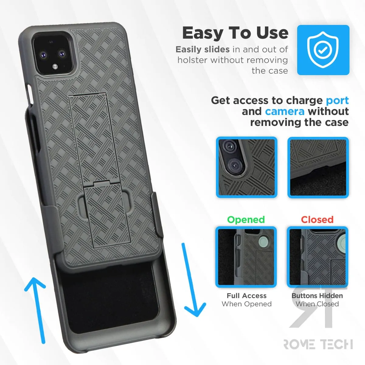Google Pixel 4 Belt Clip Holster Phone Case - Image 4