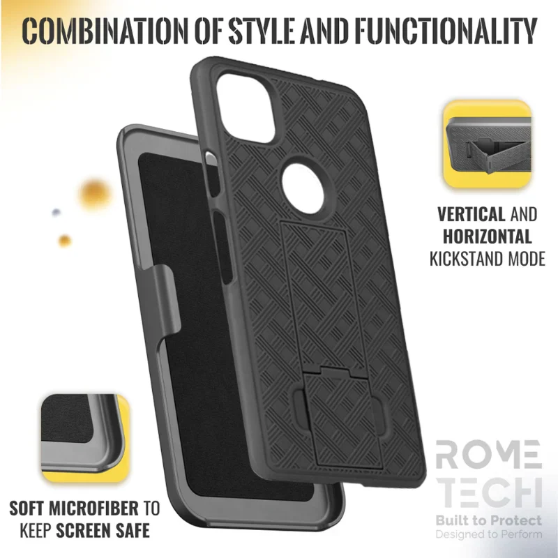 Google Pixel 4a Belt Clip Holster Phone Case - Image 5