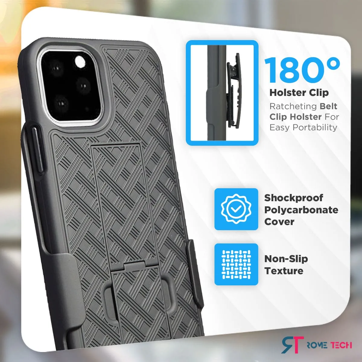 Google Pixel 5 Belt Clip Holster Phone Case - Image 3