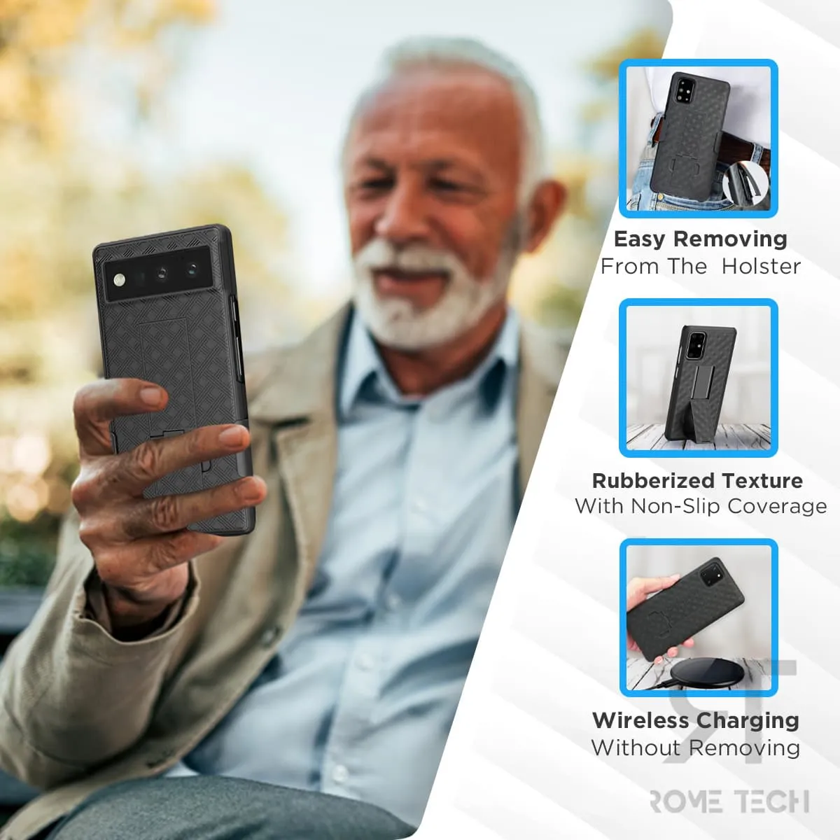 Google Pixel 6 Pro Belt Clip Holster Phone Case - Image 6