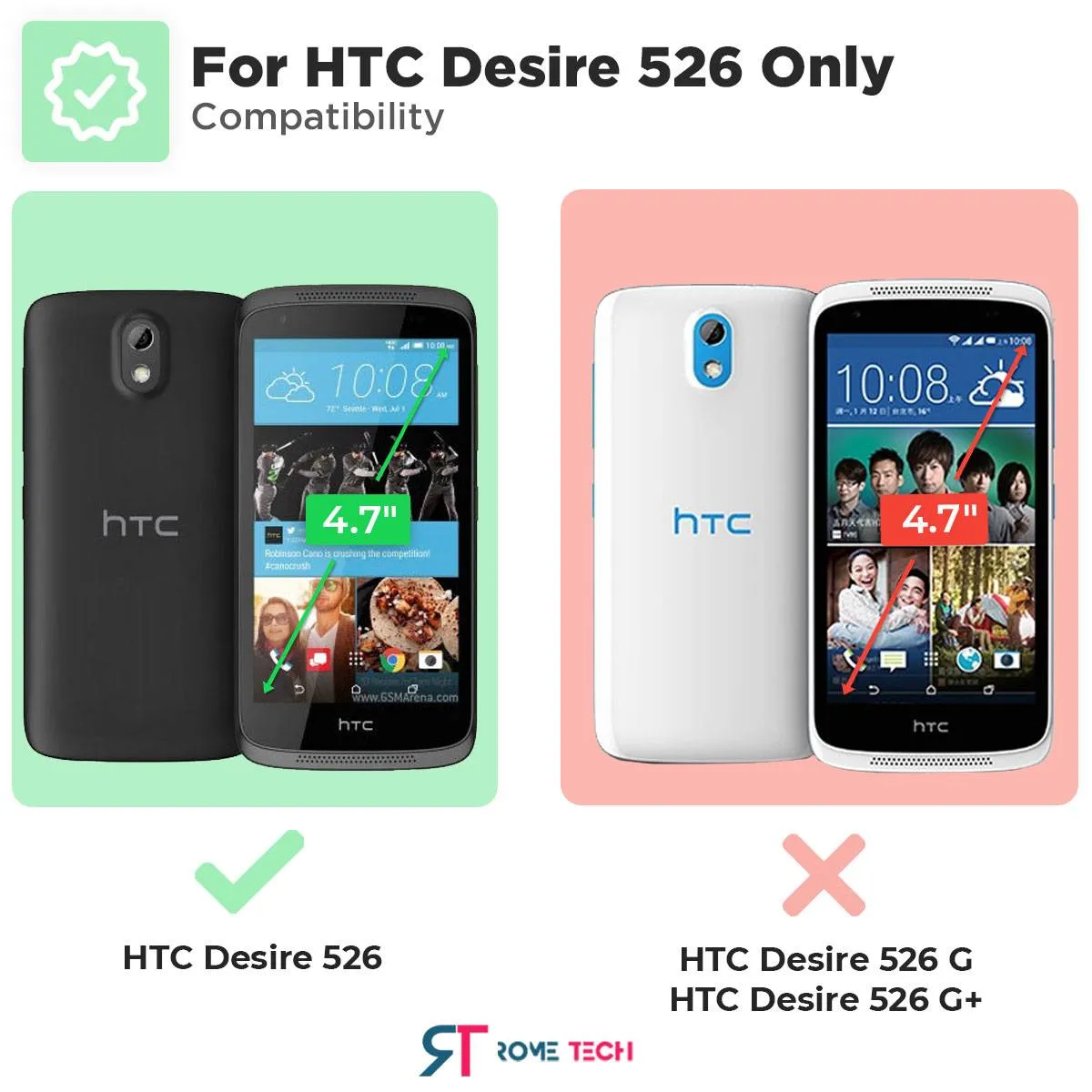 HTC Desire 526 Belt Clip Holster Phone Case - Image 2