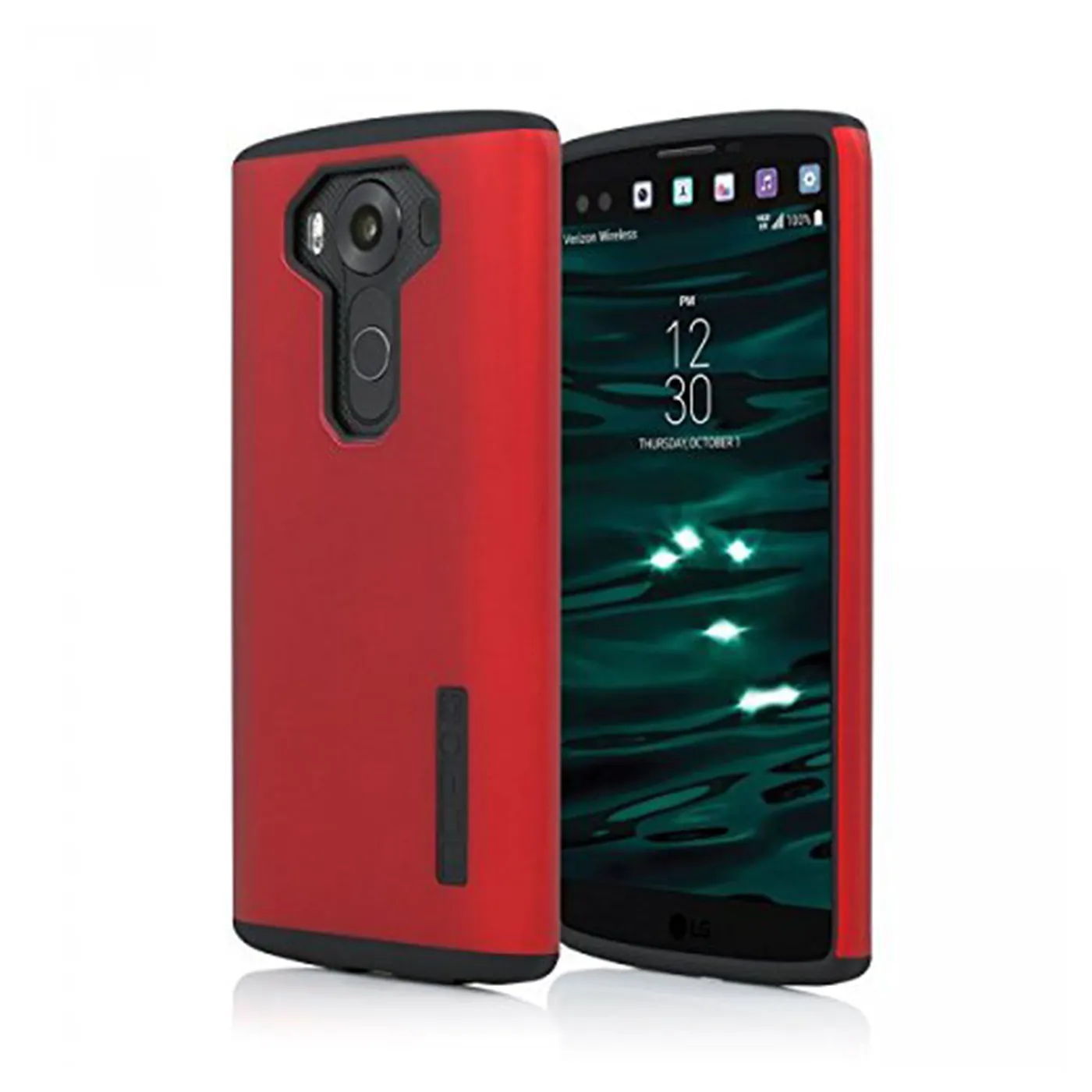 Incipio DualPro Protective Hard Hybrid Phone Cover Case for LG V10 - Red / Black - Image 2