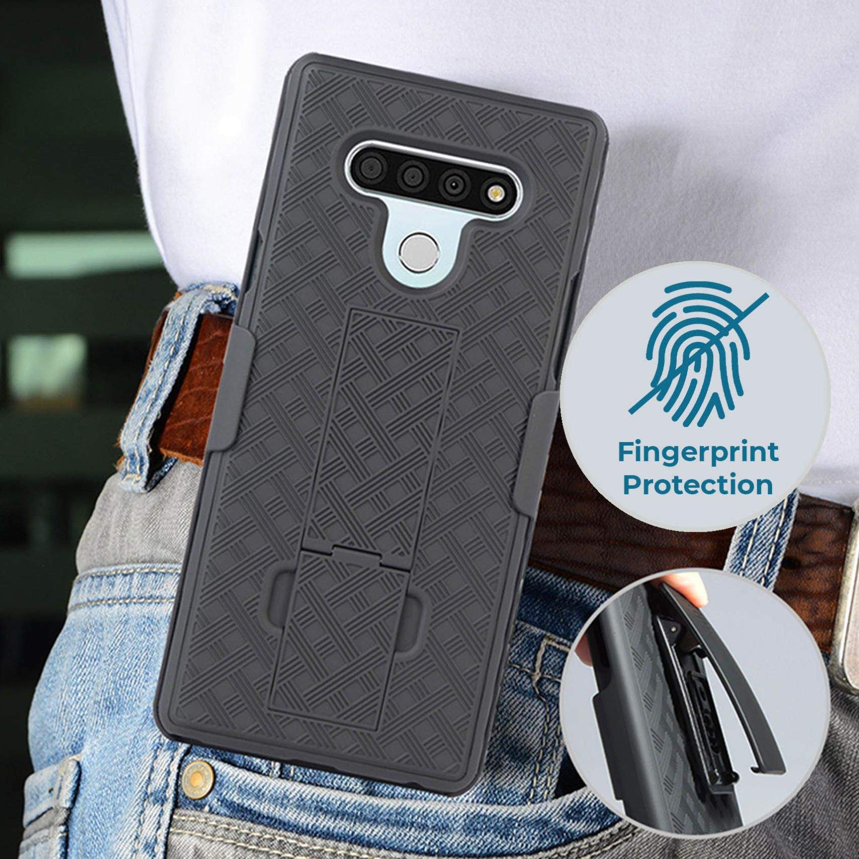 LG Stylo 6 Belt Clip Holster Phone Case - Image 9