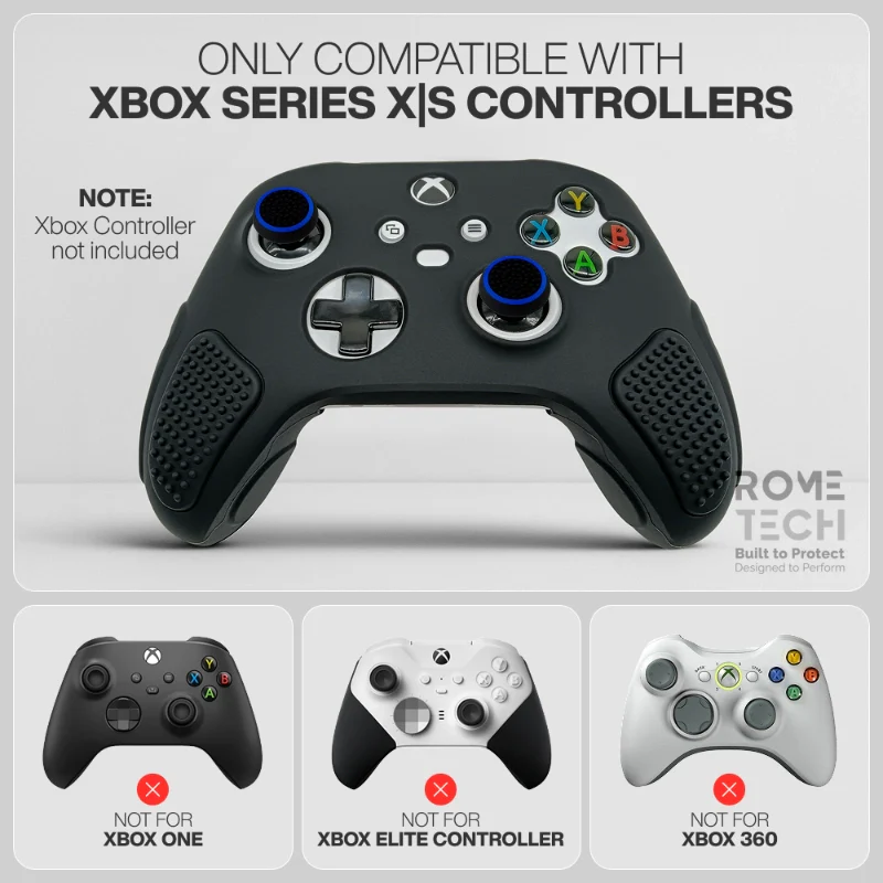 Microsoft Xbox Controller Series X/S (2024/2023) Silicone Protective Anti-Slip Cover with 2 Joystick Caps - Image 3