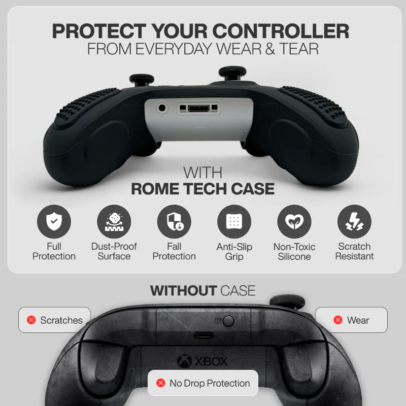 Microsoft Xbox Controller Series X/S (2024/2023) Silicone Protective Anti-Slip Cover with 2 Joystick Caps - Image 5