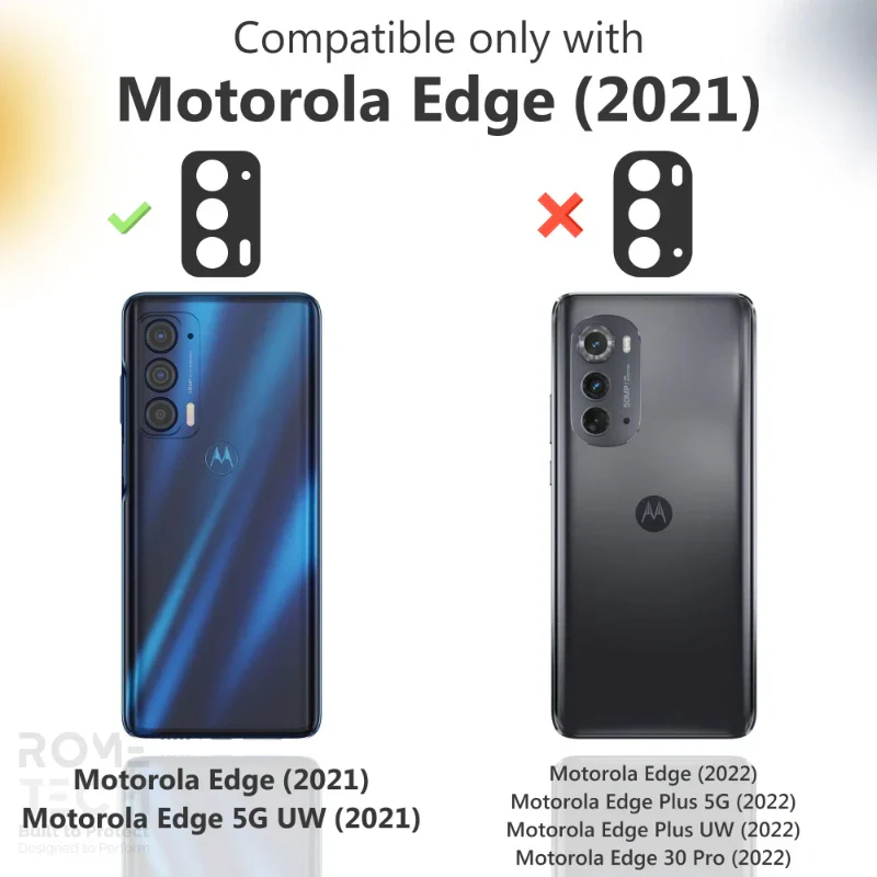 Moto Edge (2021) (3 Per Pack) Rome Tech 2.5D Glass Screen Protector - Image 2