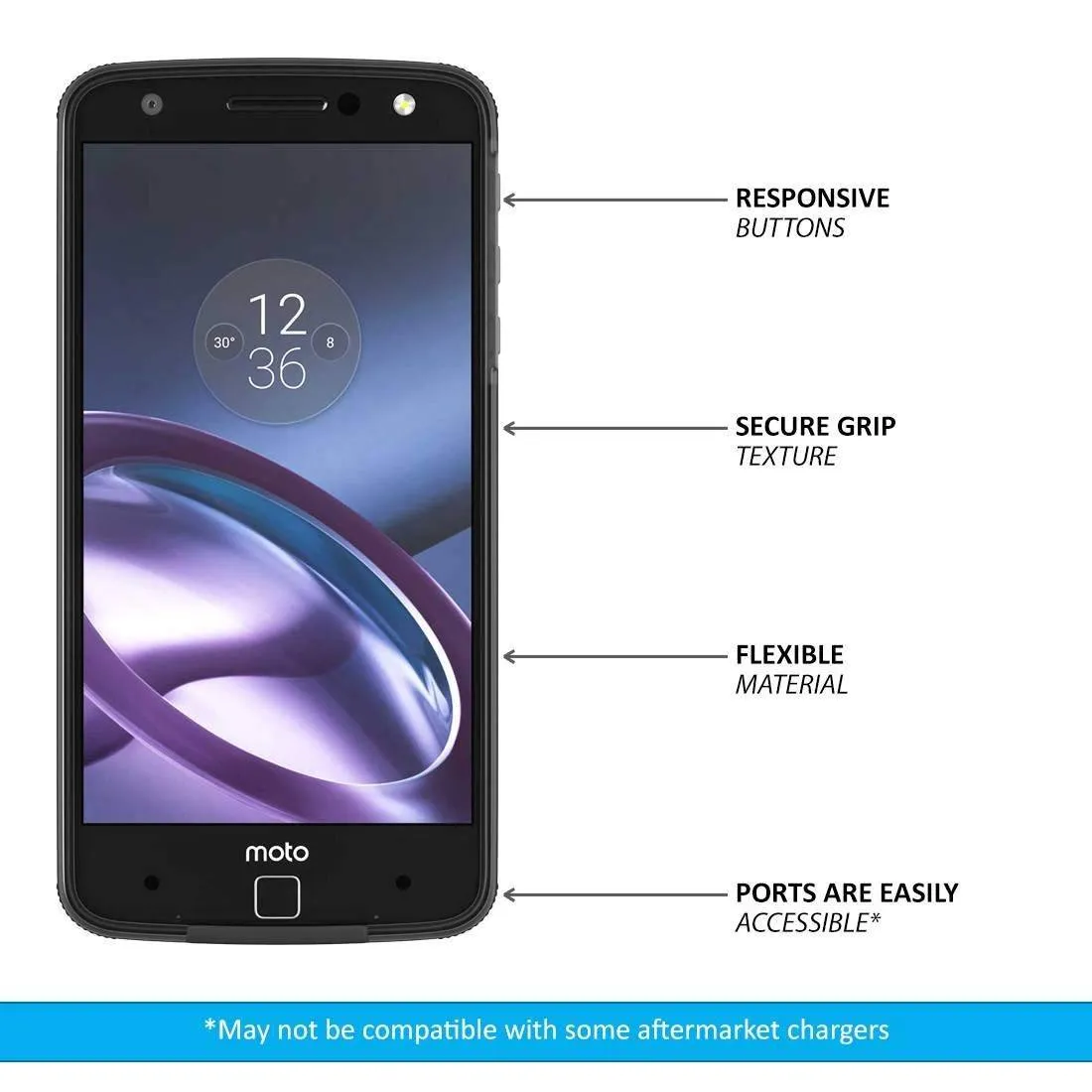 Motorola Moto Z Droid Bumper Case Cover - Image 3