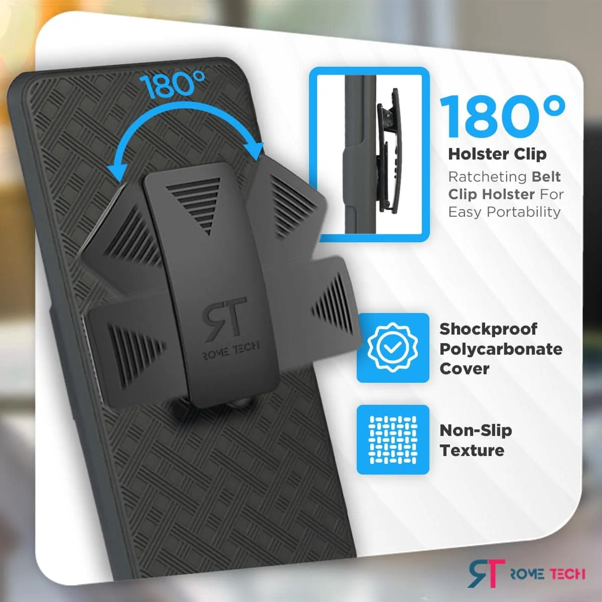 Motorola Moto Z2 Force / Z2 Play Belt Clip Holster Phone Case - Image 3