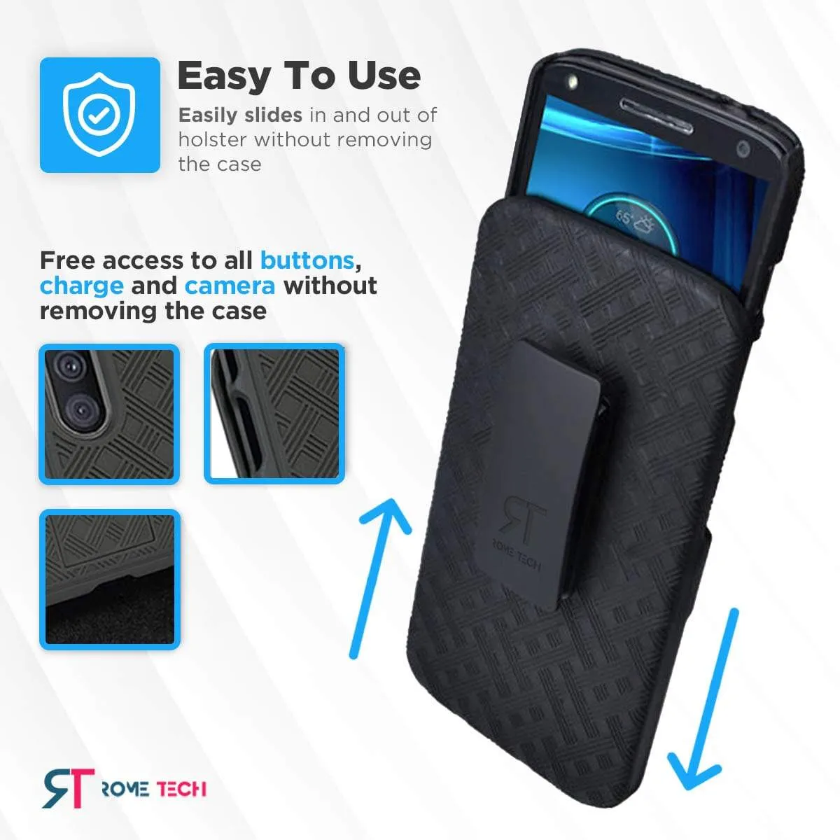 Motorola Droid Maxx 2 5.5" (2015) Belt Clip Holster Phone Case - Image 4