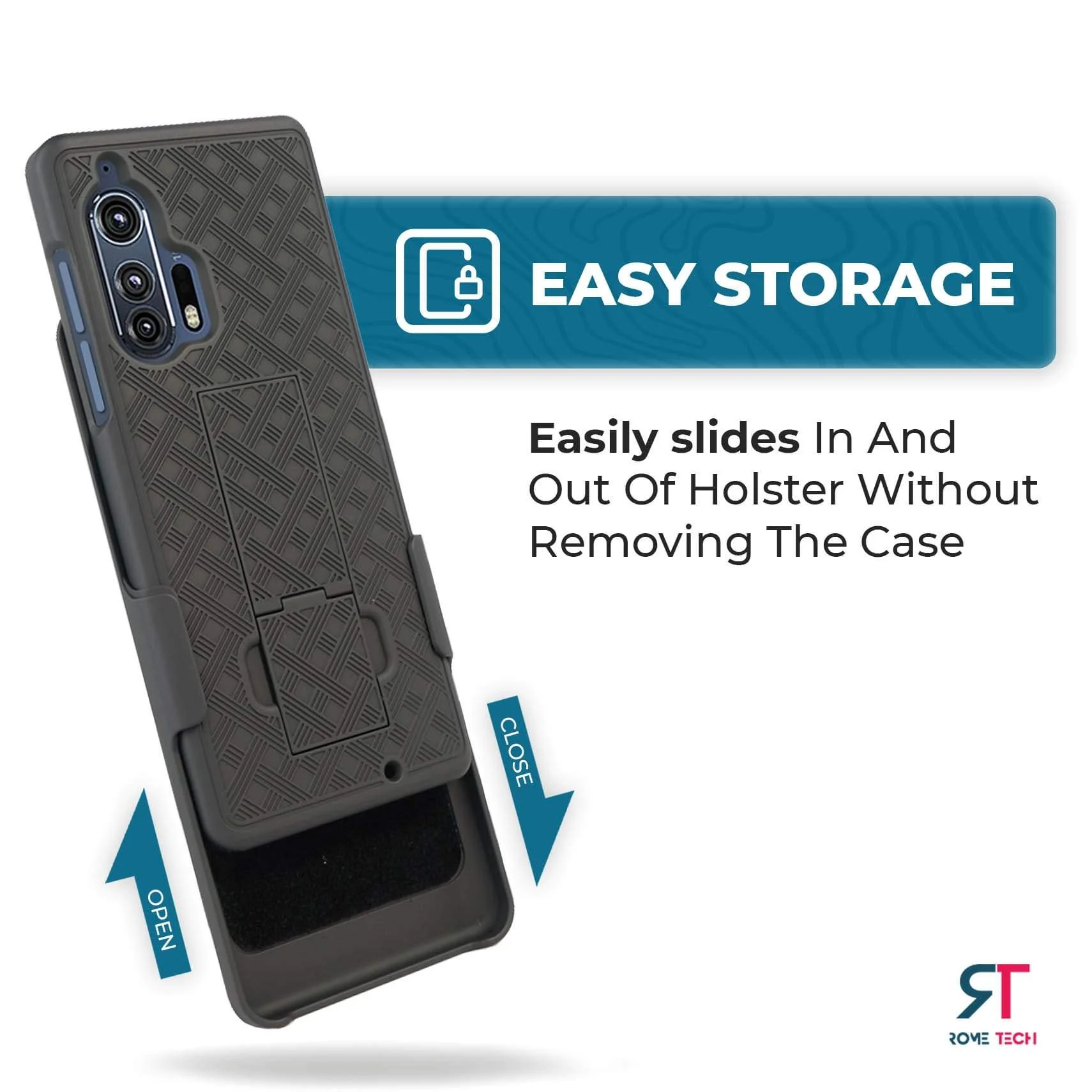 Motorola Moto Edge Plus 6.7" (2020) Belt Clip Holster Phone Case - Image 4