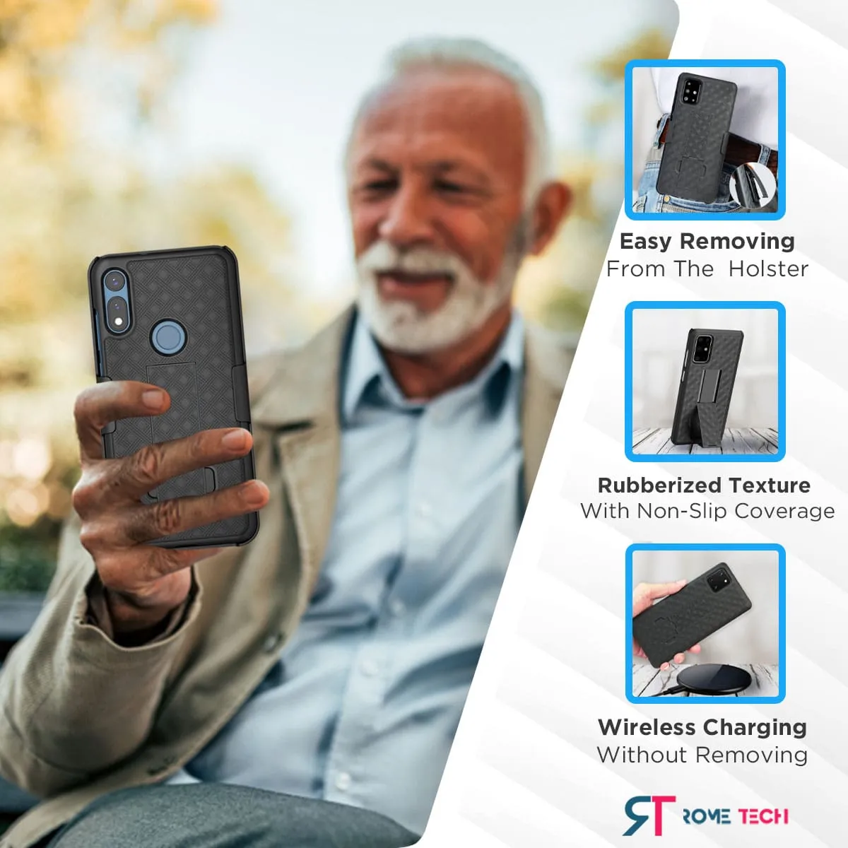 Motorola Moto E Belt Clip Holster Phone Case - Image 6