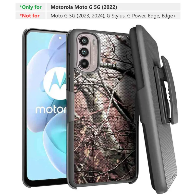 Motorola Moto G 5G (2022) Belt Clip Holster Phone Case - Image 8