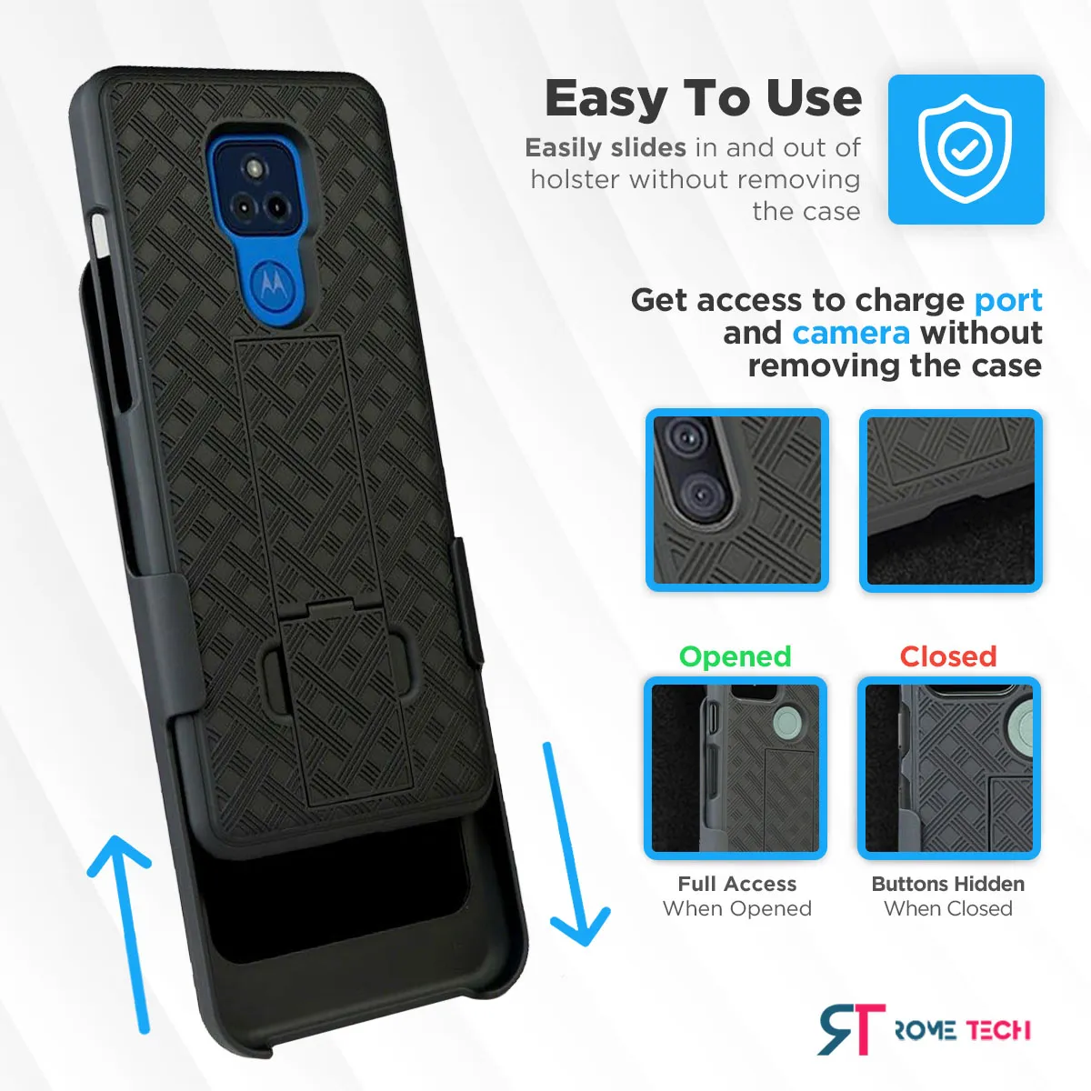 Motorola Moto G Play (2021) Belt Clip Holster Phone Case - Image 4
