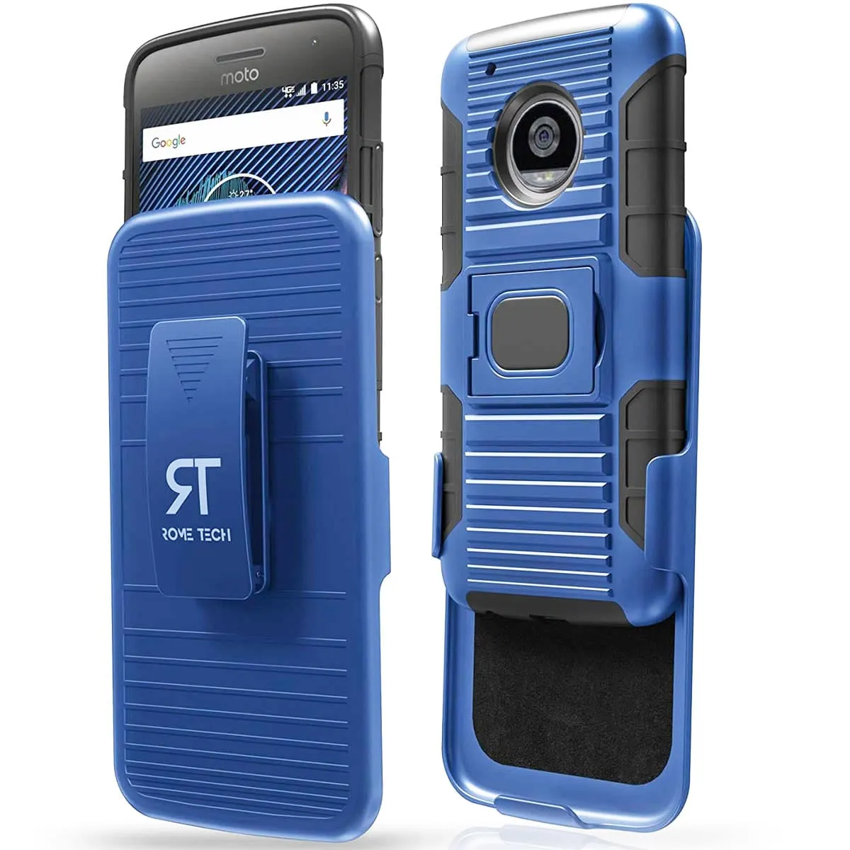 Motorola Moto Z2 Play Dual-Layer Holster Case with Kickstand - Image 8