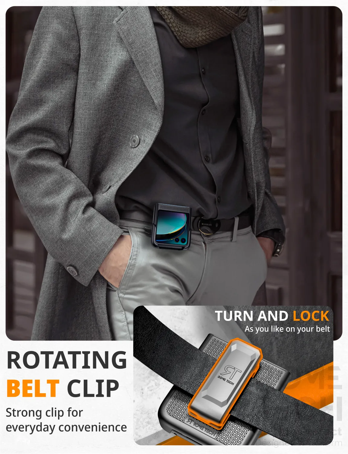 Motorola Razr Plus 2023 / Motorola Razr 40 Ultra Belt Clip Holster Phone Case - Image 4