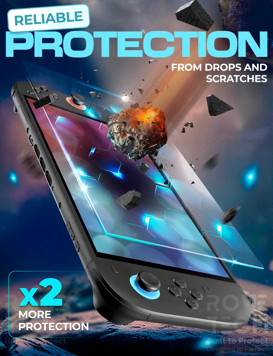 Nintendo Switch 2 (2025) Screen Protector With Plastic Frame (3 Per Pack) - Image 3