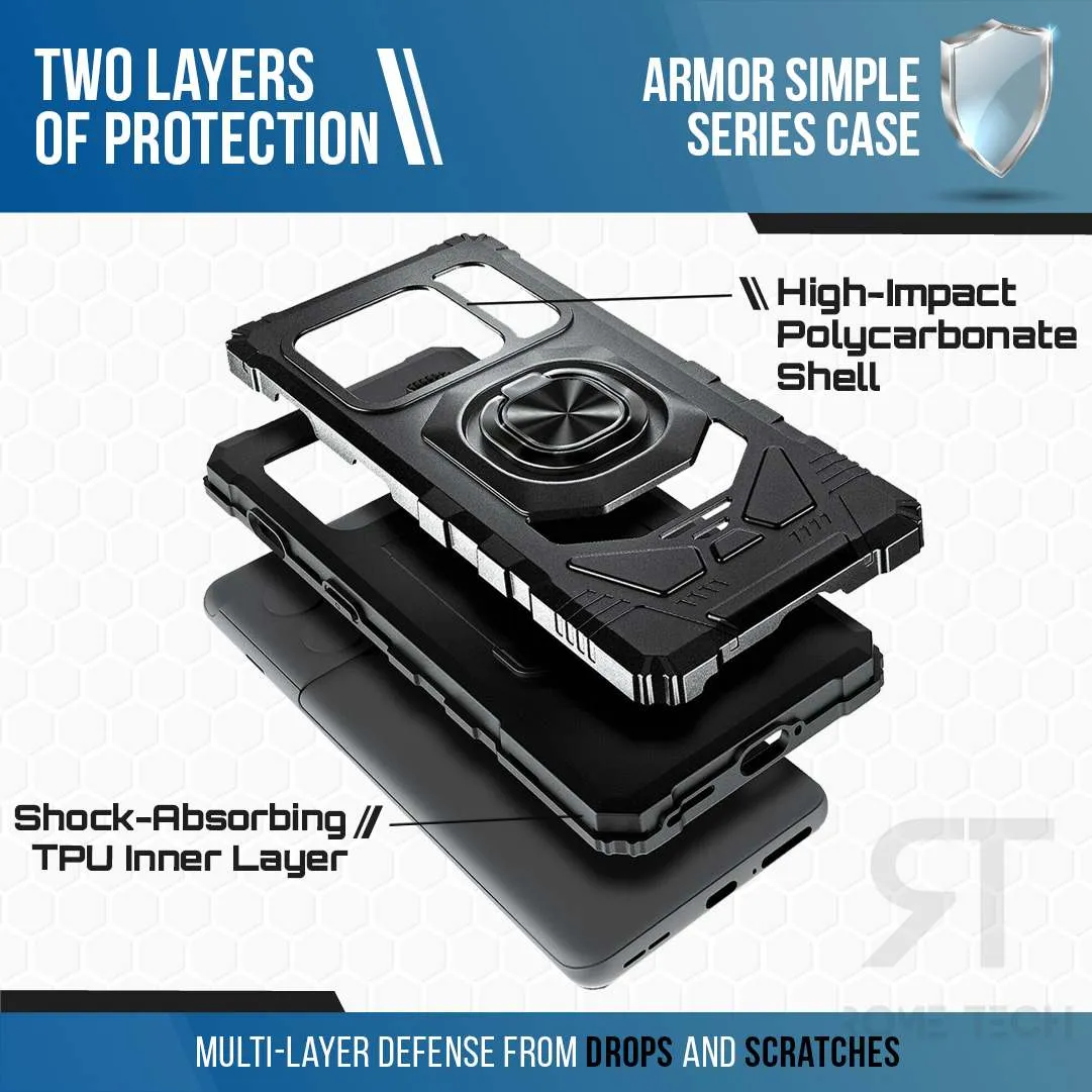 OnePlus 10 Pro Armor Magnetic Case with Ring & Magnetic Mount - Image 3