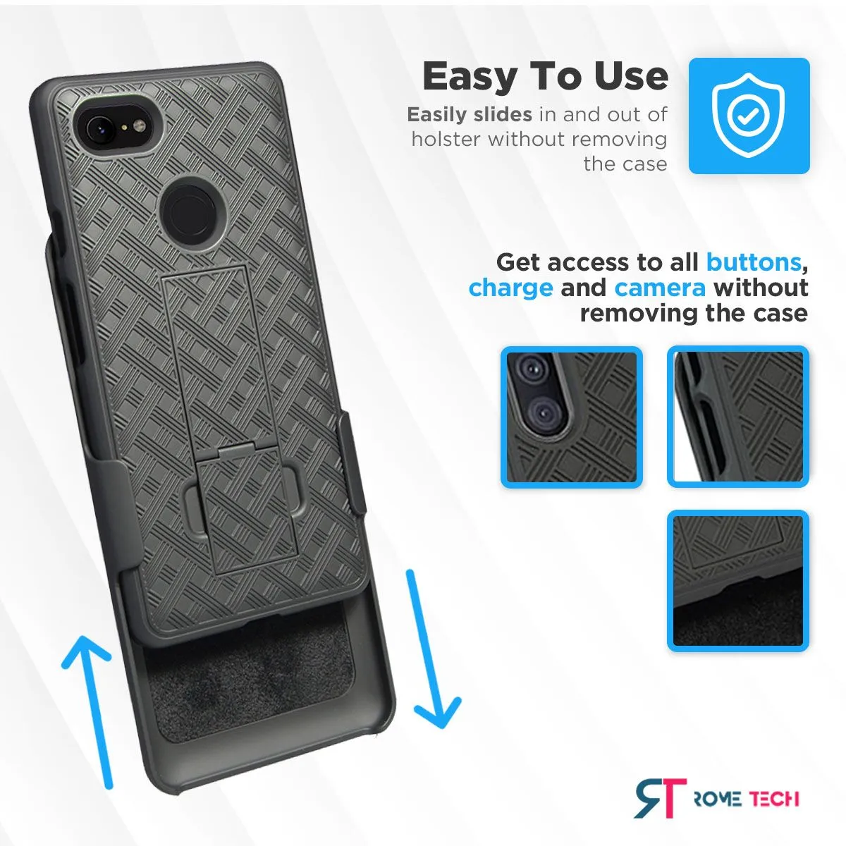 Google Pixel 3a XL Belt Clip Holster Phone Case - Image 4