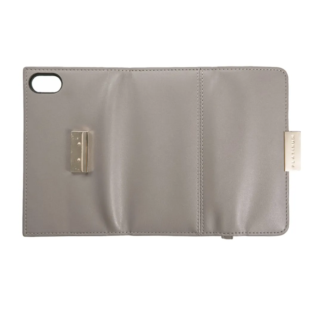 Platinum Clutch Wallet card slots wrislet Case for Apple iPhone 7 4.7- Gray - Image 3