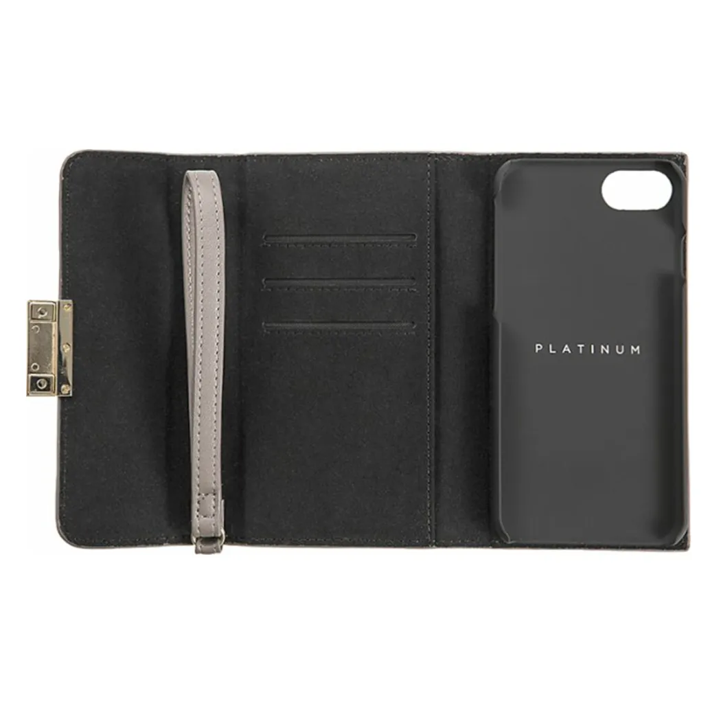 Platinum Clutch Wallet card slots wrislet Case for Apple iPhone 7 4.7- Gray - Image 5