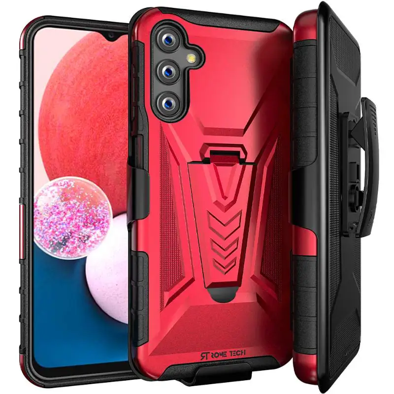 Samsung Galaxy A14 5G Dual-Layer Holster Case with Kickstand - Image 10