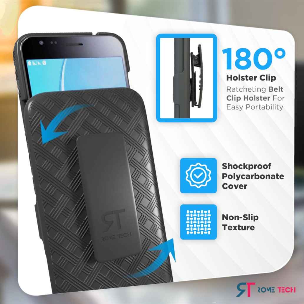 Samsung Galaxy J3 V (1st 2016) Belt Clip Holster Phone Case - Image 3