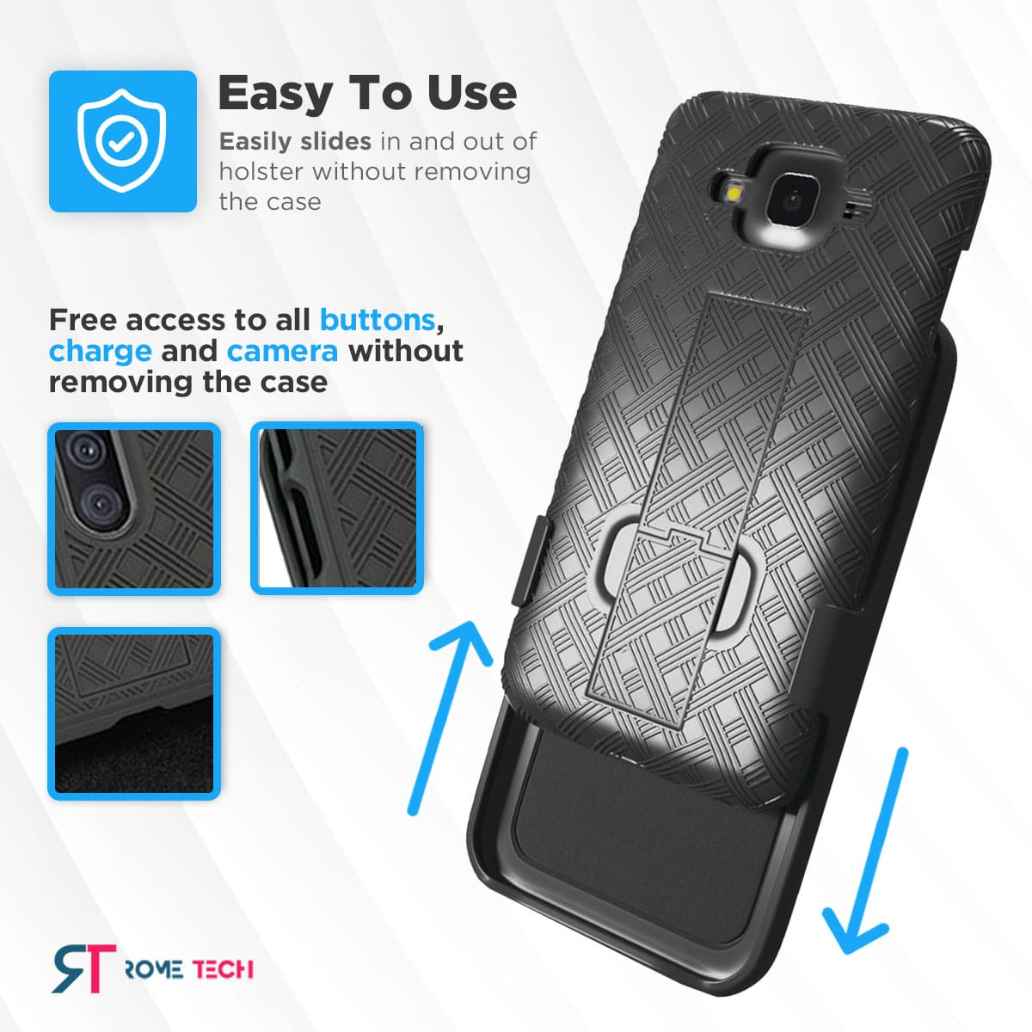 Samsung Galaxy J3 V (1st 2016) Belt Clip Holster Phone Case - Image 4